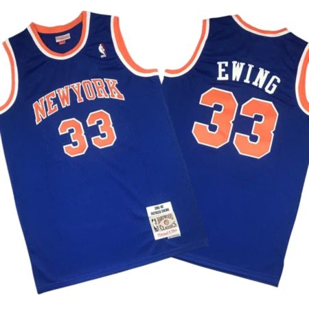 Patrick Ewing 33 New York Knicks Swingman Throwback Blue Jersey