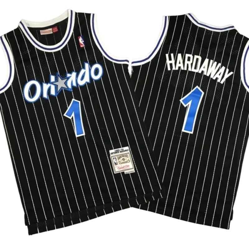 Penny Hardaway 1 Orlando Magic Hardwood Classics Black Vintage Jersey