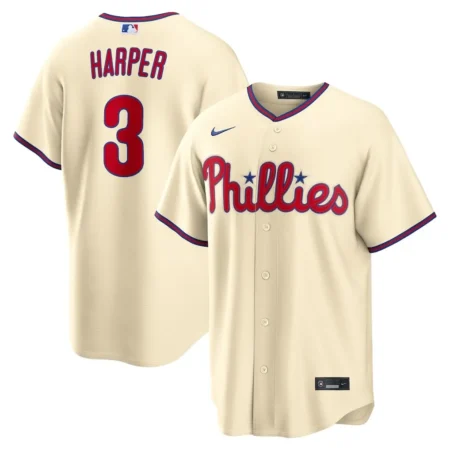 Philadelphia Phillies Bryce Harper Cream Alternate Jersey