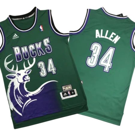 Ray Allen 34 Milwaukee Bucks 1996-97 Green Jersey