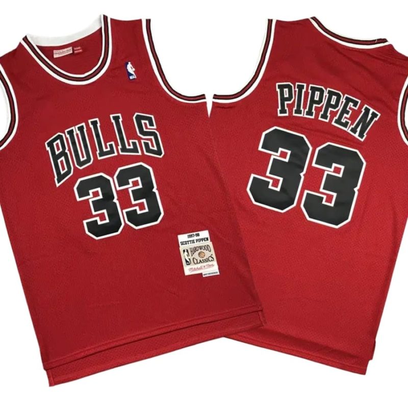 Scottie Pippen 33 Bulls Red 1997-98 Hardwood Classics Jersey