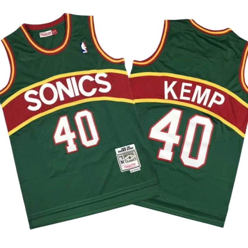 Seattle SuperSonics 40 Shawn Kemp M&N Green 1994-95 Hardwood Classics Reload 2.0 Swingman Jersey