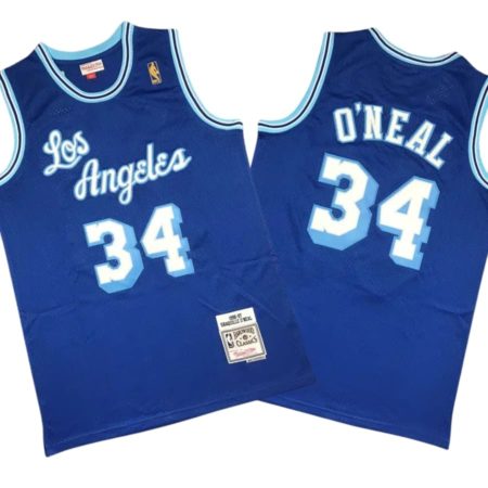 Shaquille O’Neal 34 Los Angeles Lakers 96-97 Swingman Blue Stitched Jersey