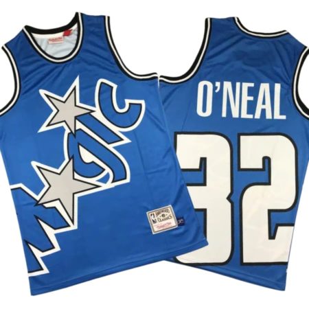 Shaquille O’neal 32 Orlando Magic Big Face M&N Blue Jersey