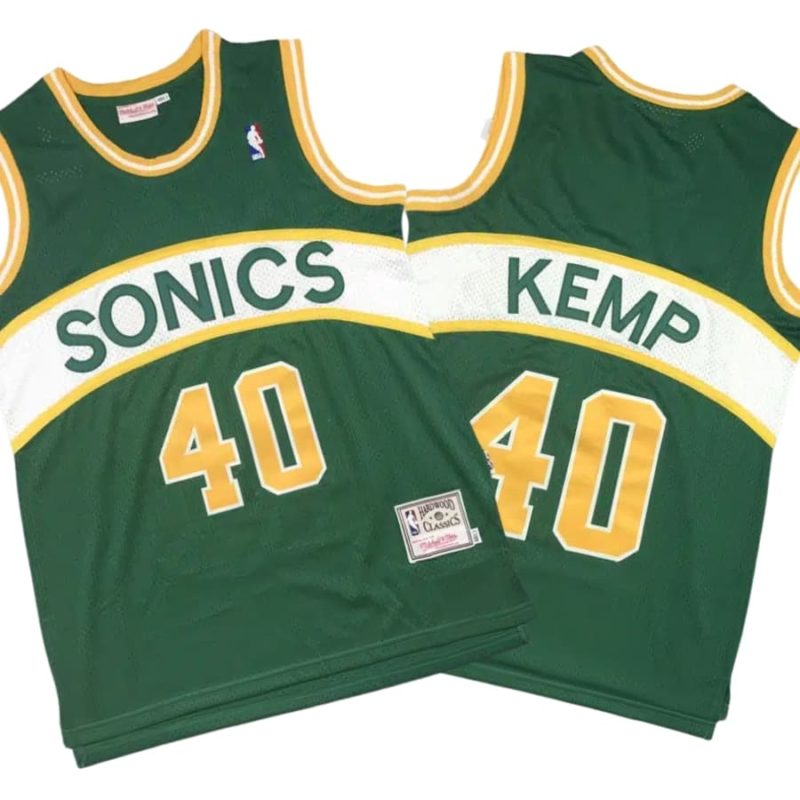 Shawn Kemp 40 Seattle SuperSonics 1994-95 Green Hardwood Classic Swingman Jersey