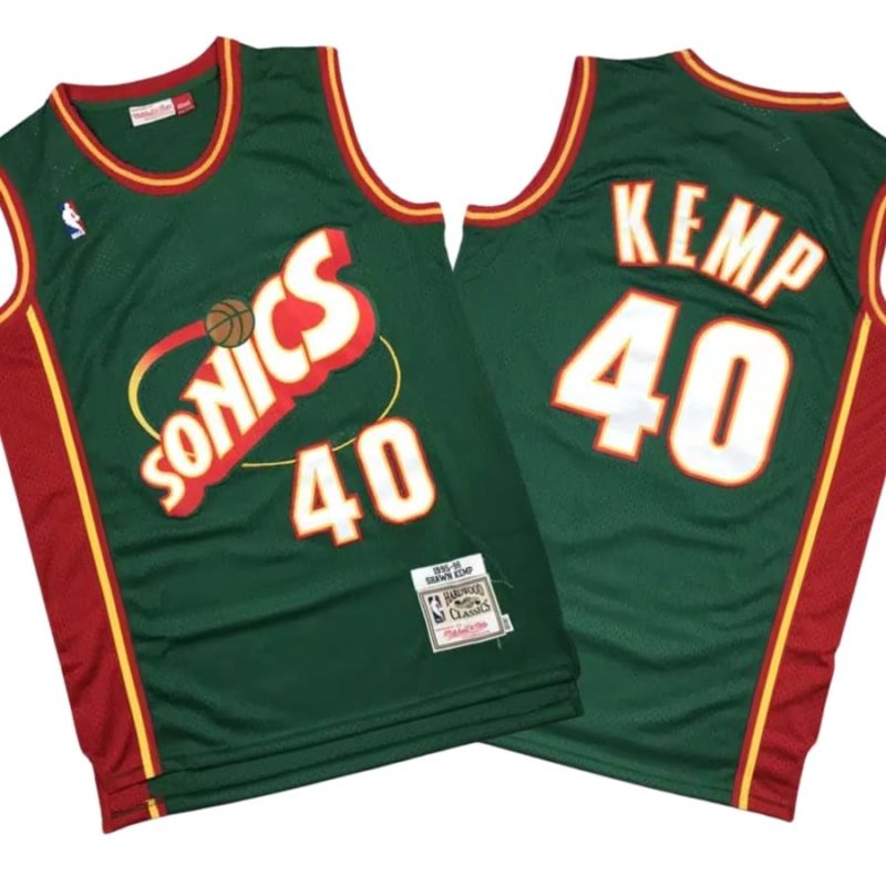 Shawn Kemp 40 Seattle Supersonic Green Vintage 90’S Champion Jersey