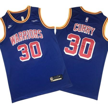 Stephen Curry 30 Golden State Warriors 2021-22 Royal Blue Jersey