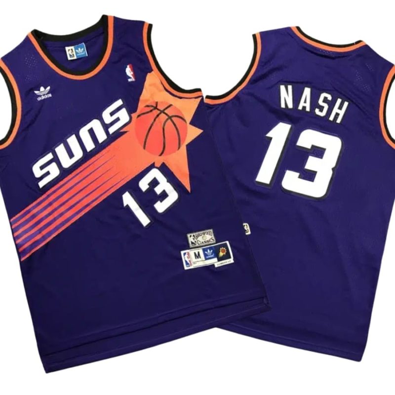 Steve Nash 13 Phoenix Suns Purple Throwback Jersey