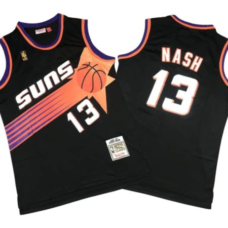 Steve Nash 13 Suns Black Hardwood Classics Throwback 90s Jersey