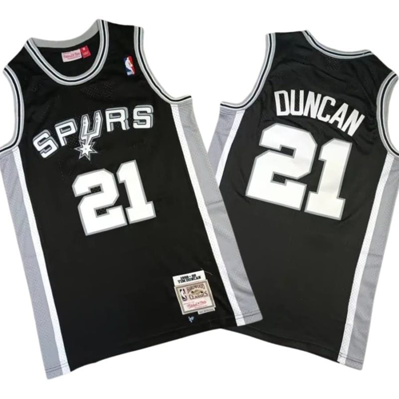 Tim Duncan San Antonio Spurs 1998-99 Black Jersey