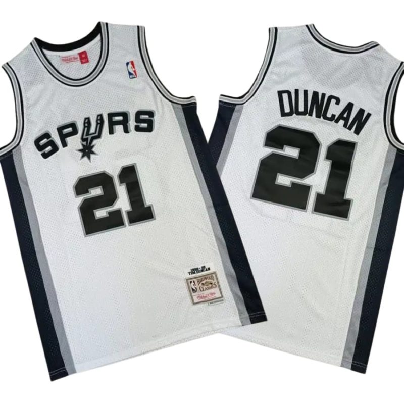 Tim Duncan San Antonio Spurs 1998-99 White Jersey