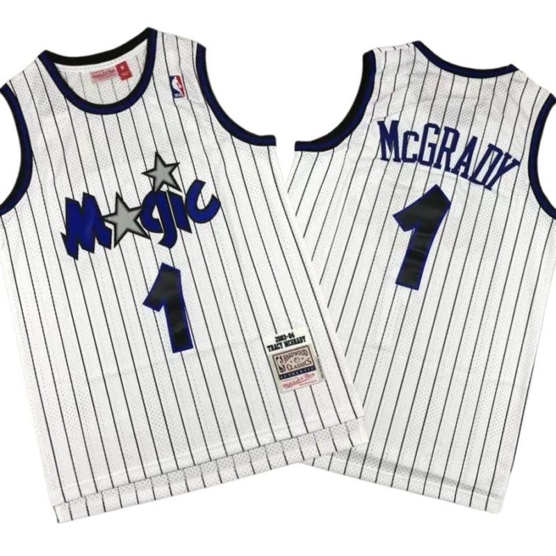 Tracy McGrady 1 Orlando Magic 2003-04 White Hardwood Classics Jersey