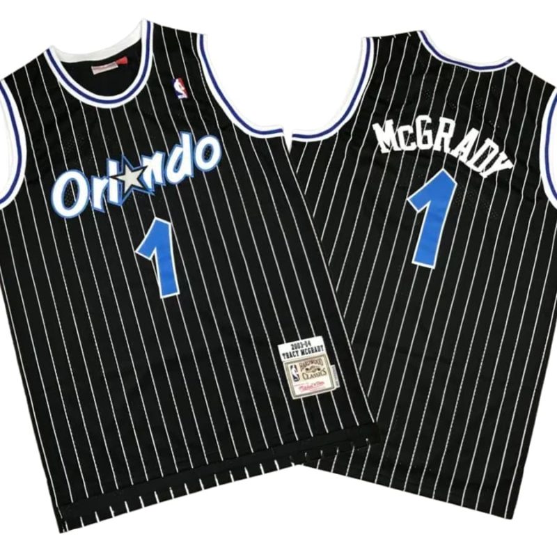 Tracy McGrady 1 Orlando Magic M&N 2003-04 Hardwood Classics Black Jersey