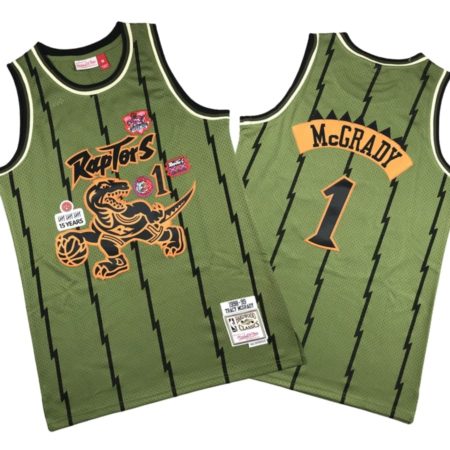 Tracy McGrady 1 Toronto Raptors Flight 1997-98 Jersey - Olive