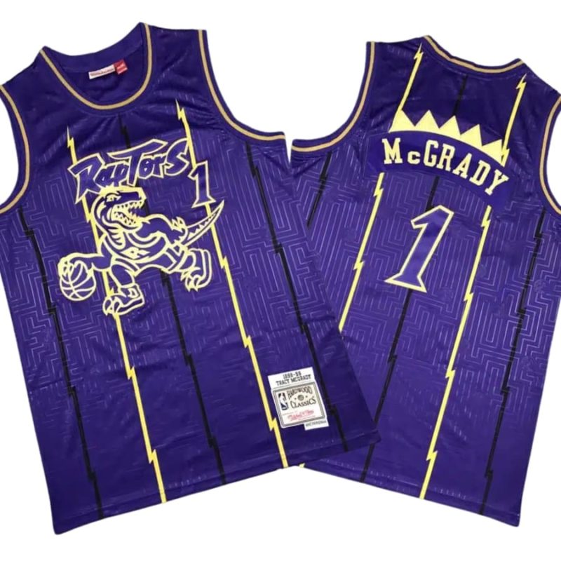 Tracy McGrady 1 Toronto Raptors2020 CNY Purple Throwback Stitched Jersey