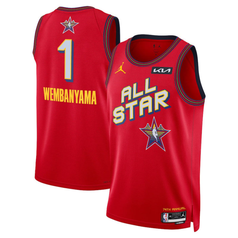 Victor Wembanyama 1 All-Stars 2025 Edition Stitched Jersey– Red