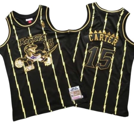 Vince Carter #15 Mitchell & Ness 1998-99 Black Gold Hardwood Classics Jersey