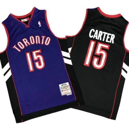 Vince Carter 15 Toronto Raptors Black Purple Retro Stitched Jerseys