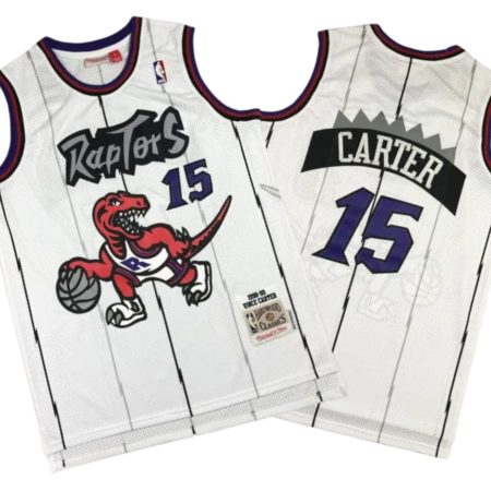 Vince Carter 15 Toronto Raptors White Throwback Swingman Stitched Jersey