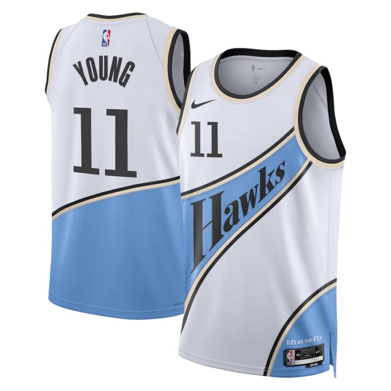 Trae Young Atlanta Hawks City Edition Swingman Stitched Jersey 2024 - Black - Unisex