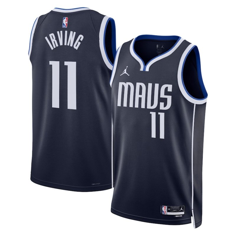 Kyrie Irving Dallas Mavericks Statement Edition Swingman Stitched Jersey - Navy - Unisex