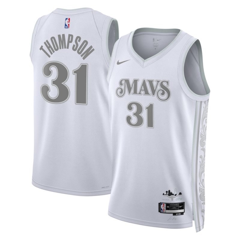 Klay Thompson Dallas Mavericks City Edition Swingman Stitched Jersey 2024 - White - Unisex