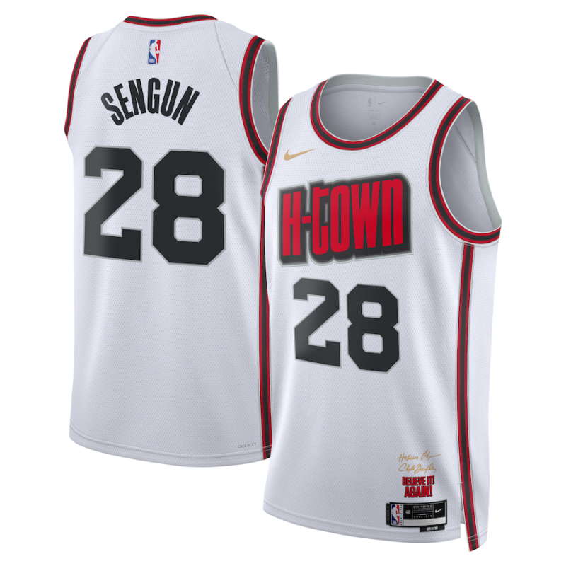 Alperen Sengun Houston Rockets City Edition Swingman Stitched Jersey 2024 - White - Unisex