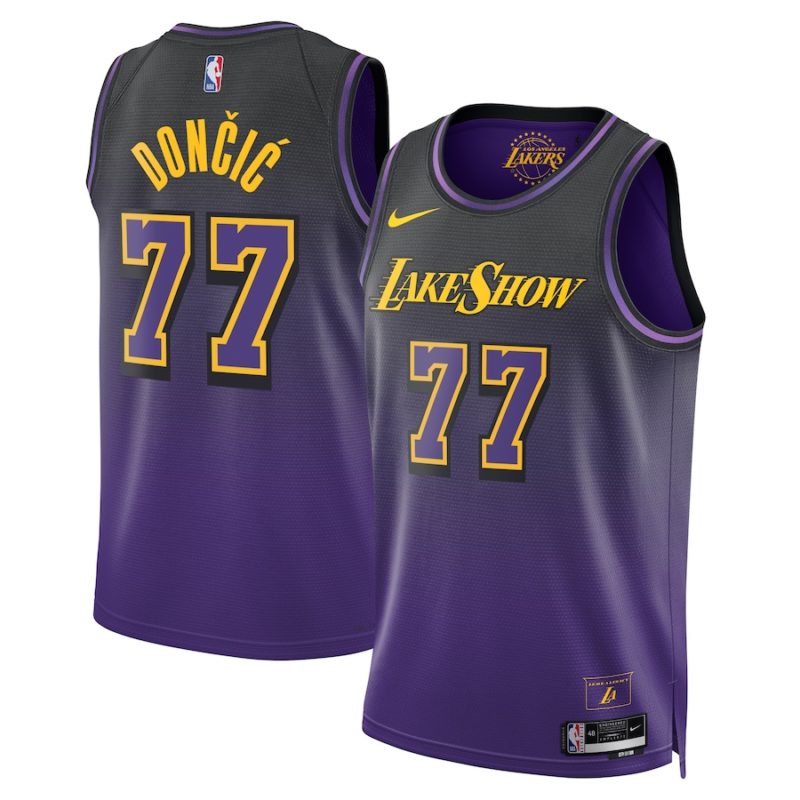 Luka Dončić Swingman Stitched Jersey- City Edition 2024 - Purple - Unisex