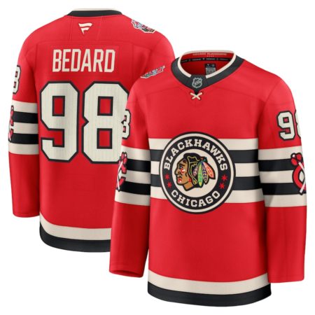 Chicago Blackhawks Connor Bedard Red 2025 Winter Classic Stitched Jersey
