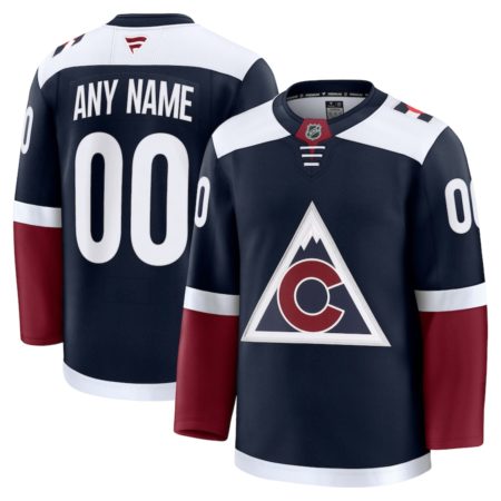 Colorado Avalanche Navy Alternate Custom Stitched Jersey