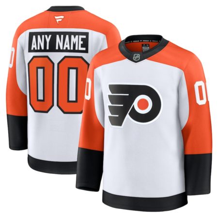 Philadelphia Flyers White Away Custom Stitched Jersey