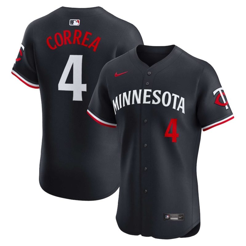 Minnesota Twins Carlos Correa Navy Alternate Stitched Jersey