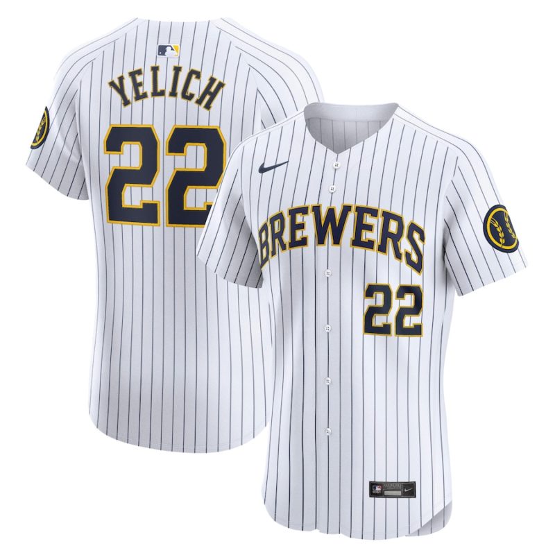 Milwaukee Brewers Christian Yelich White Alternate Alternate Stitched Jersey