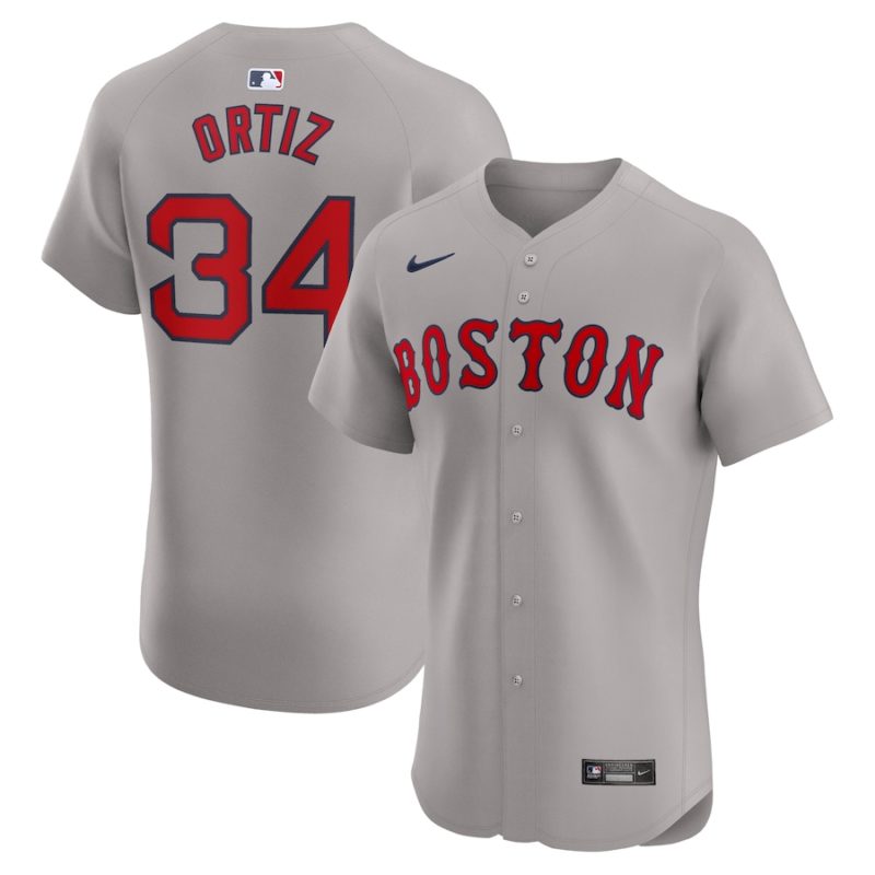 Boston Red Sox David Ortiz Gray Road Stitched Jersey