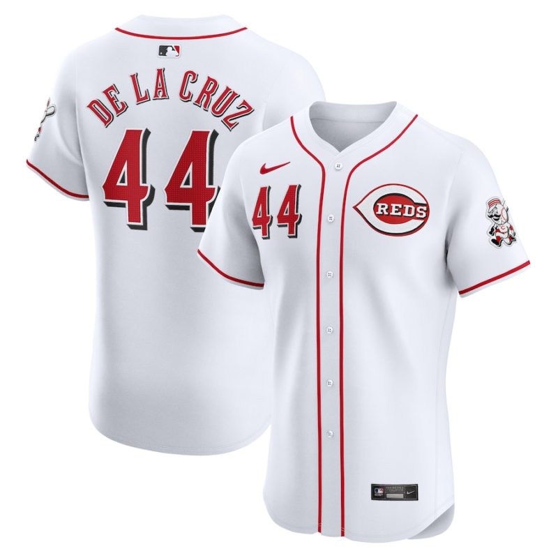 Cincinnati Reds Elly De La Cruz White Home Stitched Jersey