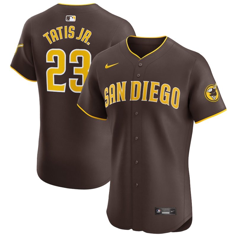 San Diego Padres Fernando Tatis Jr. Brown Road Stitched Jersey