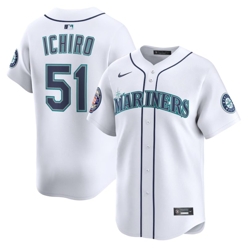 Seattle Mariners Ichiro Suzuki White 2025 National Baseball Hall of Fame Home Limited Stitched Jersey