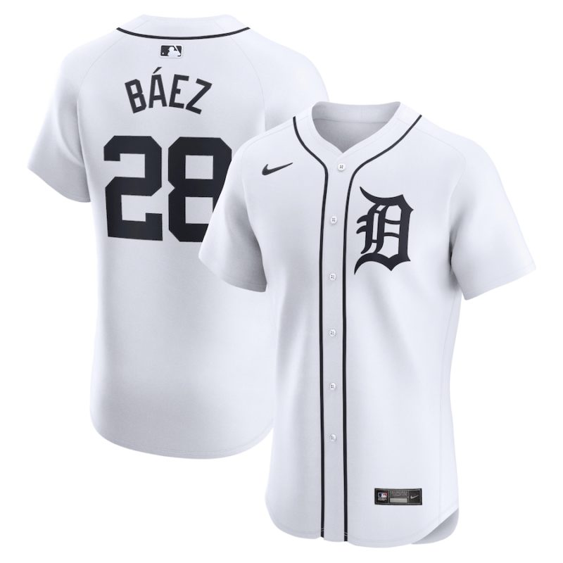 Detroit Tigers Javier Baez White Home Stitched Jersey