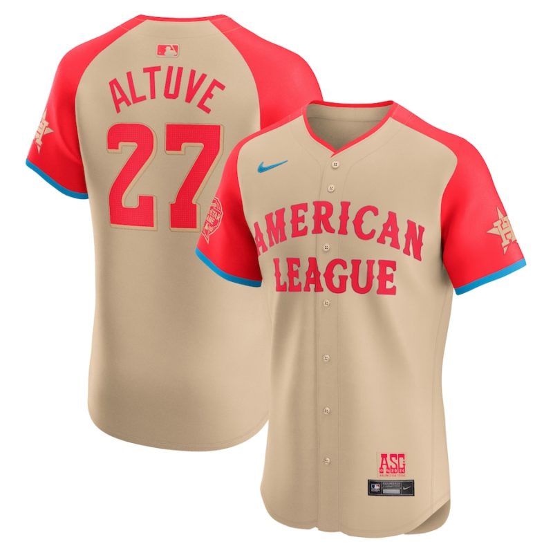 American League Jose Altuve Cream 2024 All-Star Game Stitched Jersey