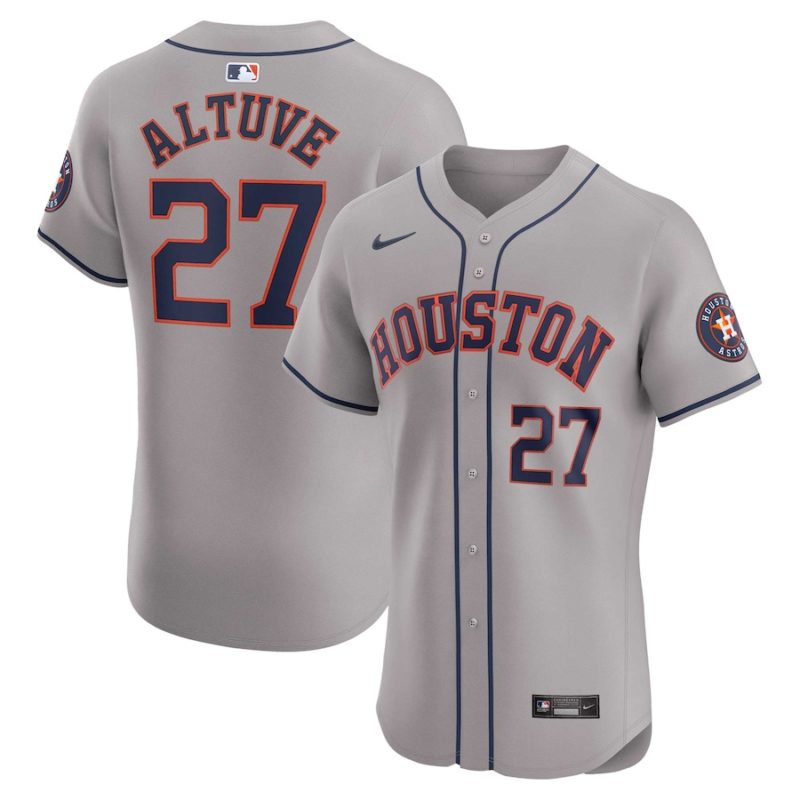 Houston Astros Jose Altuve Gray Road Stitched Jersey