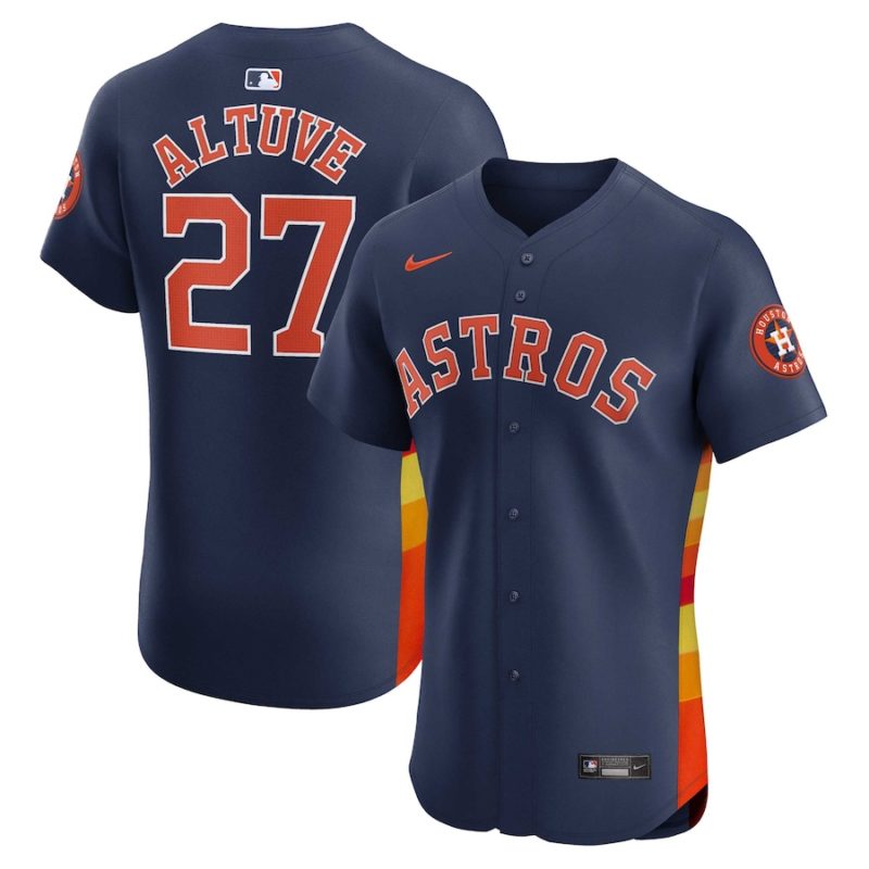 Houston Astros Jose Altuve Navy Alternate Stitched Jersey