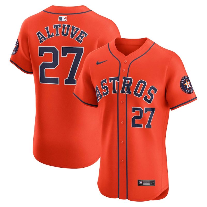 Houston Astros Jose Altuve Orange Alternate Stitched Jersey