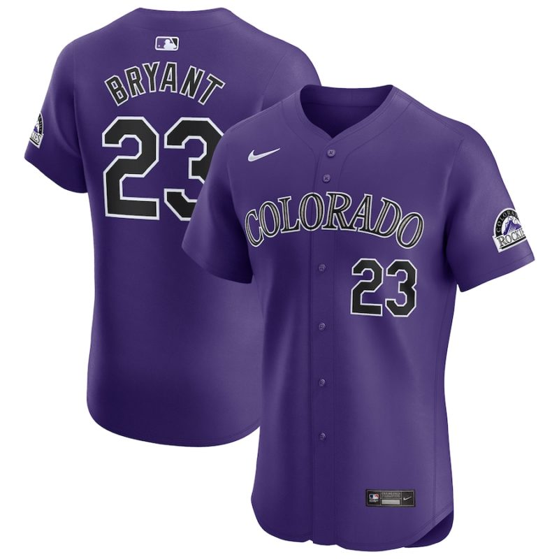 Colorado Rockies Kris Bryant Purple Alternate Stitched Jersey