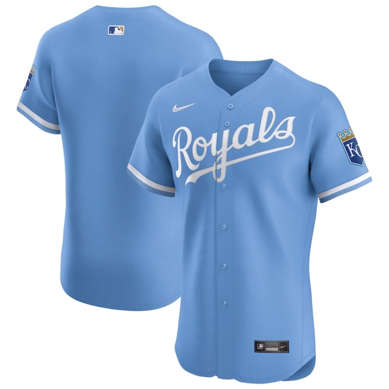 Kansas City Royals Light Blue Alternate Vapor Premier Patch Stitched Jersey