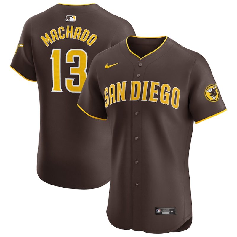 San Diego Padres Manny Machado Brown Road Stitched Jersey