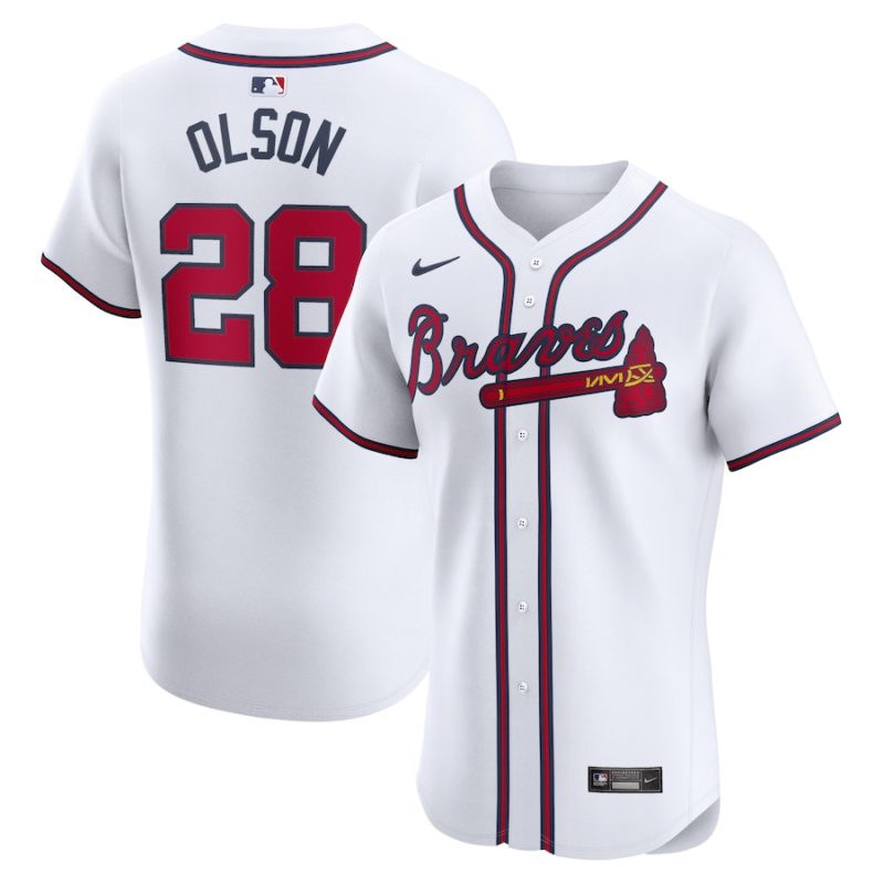 Atlanta Braves Matt Olson White Home Stitched Jersey