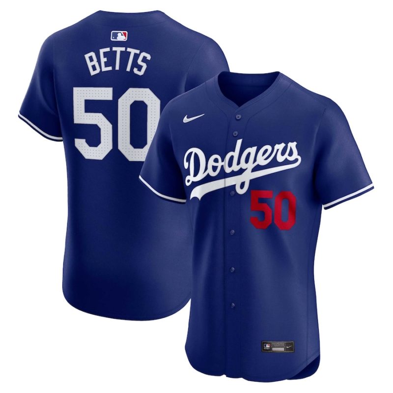 Los Angeles Dodgers Mookie Betts Royal Alternate Stitched Jersey