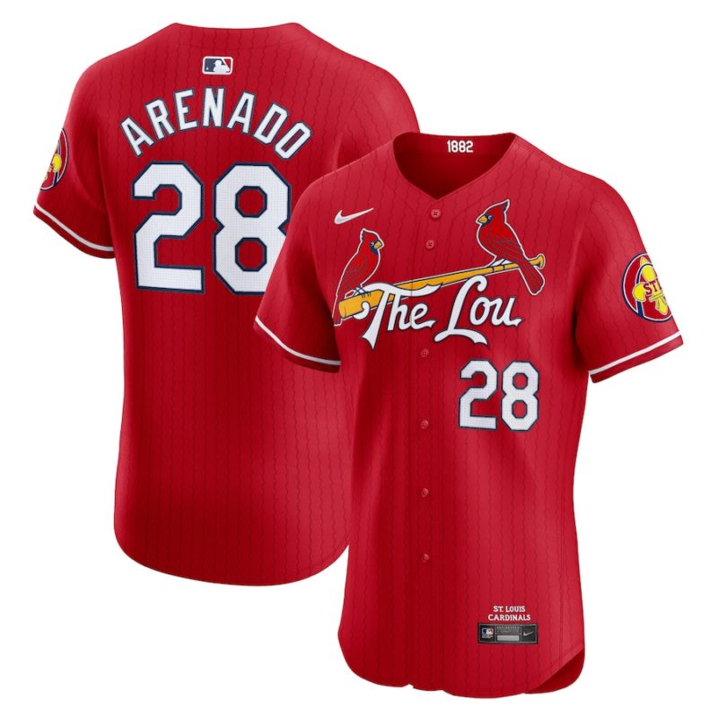 St. Louis Cardinals Nolan Arenado Red 2024 City Connect Stitched Jersey