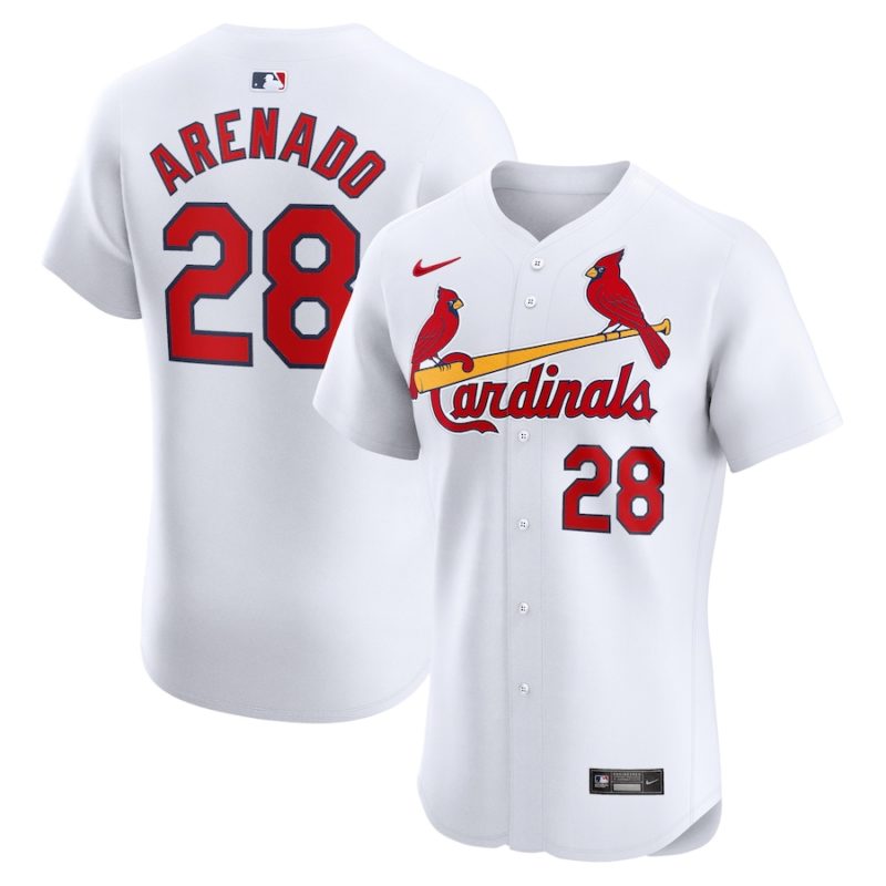 St. Louis Cardinals Nolan Arenado White Home Stitched Jersey