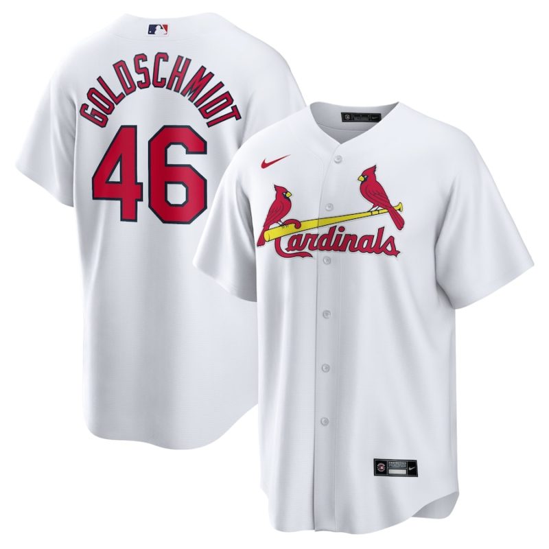 St. Louis Cardinals Paul Goldschmidt White Home Replica Name Stitched Jersey